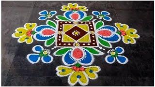 Purattasi Matham Special Perumal Thaligai Poojai Rangoli Design / Easy / Kalam / Rangoli / New/Daily