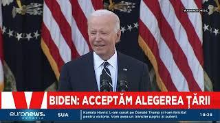 Reacția lui Biden după victoria lui Donald Trump: „Am avut un mandat istoric”