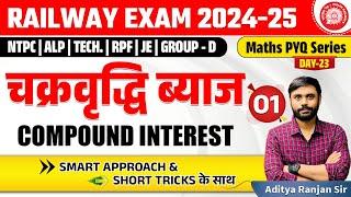 COMPOUND INTEREST-01(चक्रवृद्धि ब्याज)| RAILWAY MATHS PYQ SERIES | NTPC, RPF,GROUP-D| ADITYA SIR