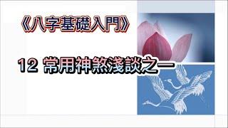 「八字基礎入門」12常用神煞淺談之一