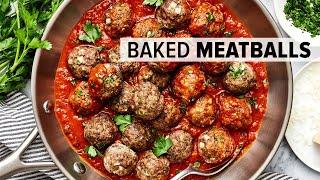 Easy Meatballs Recipe | in a homemade marinara sauce