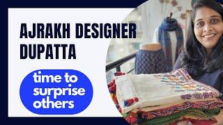 Ajrakh Mull Cotton Designer Dupatta | Best of 2021 | नज़र नहीं हटेगी