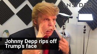 Johnny Depp rips off Donald Trump makeup