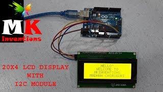 20X4 LCD DISPLAY WITH I2C MODULE