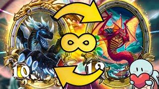 Infinite cards cycle with Murozond and Draconic Deathscale! | Hearthstone Battlegrounds