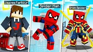 UPGRADING SPIDERMAN into IRON SPIDERMAN in MINECRAFT