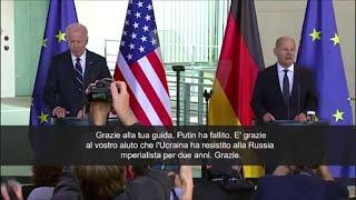 Scholz a Biden: "Grazie a tua leadership Putin ha fallito"