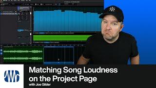 How to Match Song Loudness on the Project Page in Studio One | PreSonus