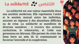 Maîtriser le français : Texte en français avec traduction en arabe pour un apprentissage efficace