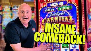 MOST AMAZING COMEBACK ON JACKPOT CARNIVAL!