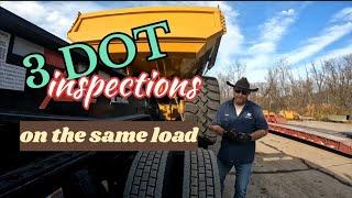 Ep 273 Cat 745 has all the DOT inspecting me! Military truck, round trip hulls and a cat 325