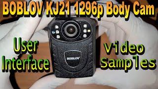 Boblov KJ21 Body Cam Unboxing, User Interface & Video Samples (100722)