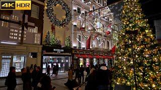 Christmas Lights Walk in Posh Bond Street - 2024  London Christmas Walk [4K HDR]