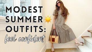 STYLING Body INSECURITIES For Summer Outfits | Modest Fashion Over 40