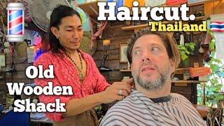 MASTER IS WORKING. He like QUIET! RAZOR HAIRCUT in Thai Barbershop Thailand   (ASMR)