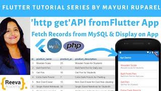 HTTP Get request in Flutter App | Fetch Records from MySQL with PHP API | Future Builder in Flutter