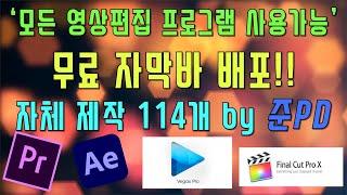 #65 [2탄!!] 무설치 무료 자막바 종합세트 (모든 영상편집 프로그램 사용 가능) [준PD_주인씨필름]