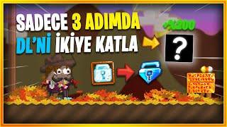 3 ADIMDA DL'Nİ İKİYE KATLA *farmsız*  GROWTOPIA TÜRKÇE