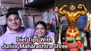 Day with junior Maharashtra Shree Mk Raju #bodybuilding #diet #workout