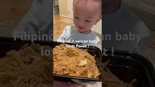 Filipino American baby gusto ng Pansit !!