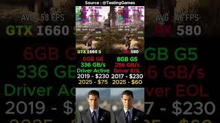 RX 580 VS GTX 1660 Super  #Gaming #pcgaming #Nvidia #AMD #Geforce #pcbuild #budgetgaming #GPU
