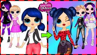 Miraculous Ladybug Bad Girl vs Good Girl Challenge - DIY Paper Dolls & Crafts