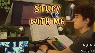 LIVE 8 HOUR | Day 378 | study with me Pomodoro | No music, Rain/Thunderstorm sounds