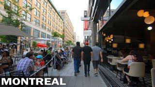 Montreal Downtown Evening Walk Tour! Montreal Canada 2021