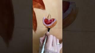 Painting a Fruit Slice in Oils