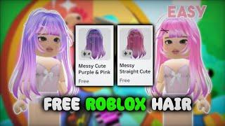 New Free Roblox Hair! How to get the Messy Cute Hair w bangs and clip for 0 Robux! FREE ROBLOX UGC