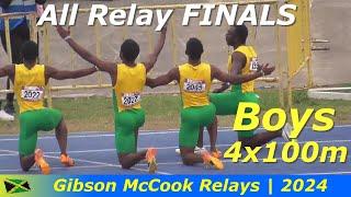 All Boys 4x100m Relay Finals At The Jamaican High School Gibson McCook Relays 2024