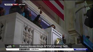 New York | President Cyril Ramaphosa rings NYSE closing bell