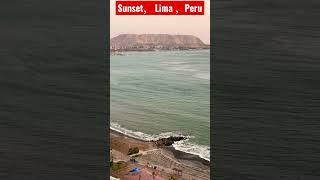 Amazing sunset pacific coast of Lima, Perú #lima#peru#sunset