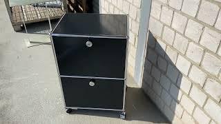 USM Haller Sideboard Schwarz mit zwei Schubladen