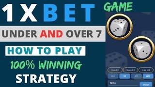 100% BEST 1XBET OVER / UNDER 7 DICE STRATEGY