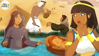 Baby Moses Bible Song | Animated Bible Stories with Lyrics | Kids Faith TV