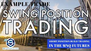 Day Trading // EXAMPLE TRADE SHORT // Building into a short position in the MNQ Futures