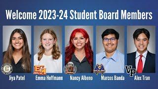 2023-24 Orange Unified School District Student Board Members