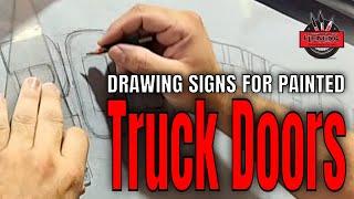 How to design truck door signs by hand, no computers