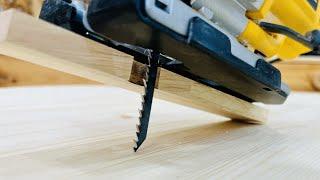 Cutting straight lines with a jigsaw using the router method