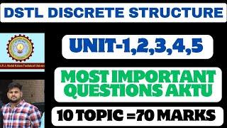 DSTL Discrete Structure Aktu Most Important Questions 2025 | Aktu DSTL Most Important Questions