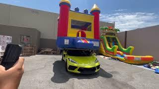 How we put a bounce house on top of My New Corvette #corvette #c8