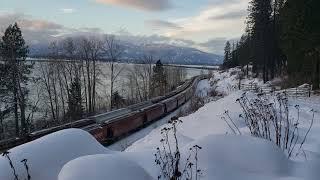 December 2021, train over long bridge Sandpoint, ID