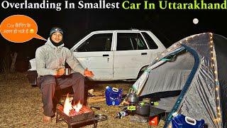 Night Camping With Mini Camper Car | Winter Car Camping In Uttarakhand | Coldest Winter Camping |