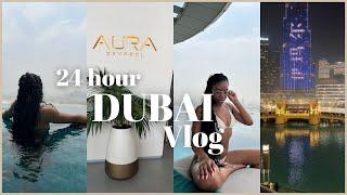 Travel Vlog  | 24 Hours in Dubai, Aura Skypool, Urla, Burj Khalifa Light Show + More | Zenese Ashley