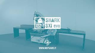 [밴드쏘추천]MEP SHARK 452-1 SXI evo sawing machines/반자동 전기유압 밴드쏘기계/ 파이프, 프로파일 및 빔을 0°에서 최대 450×320mm까지 절단