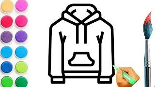 How to draw a Hoodie | Как нарисовать толстовку | Cara menggambar Hoodie | Easy drawing for children