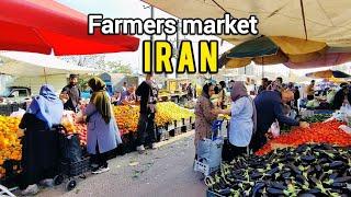 Iran's happy farmers market,someh sara city.یکشنبه بازار صومعه‌سرا و خیابان طالقانی