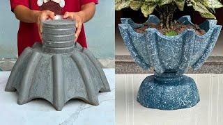 Design And Make Unique Plant Pot From PVC pipes and Cement