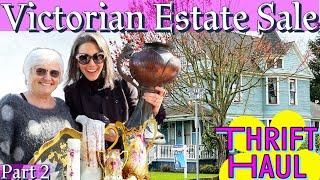 Vintage Thrift Shopping | Home Decor Haul | Victorian Estate Sale Full Of Antiques